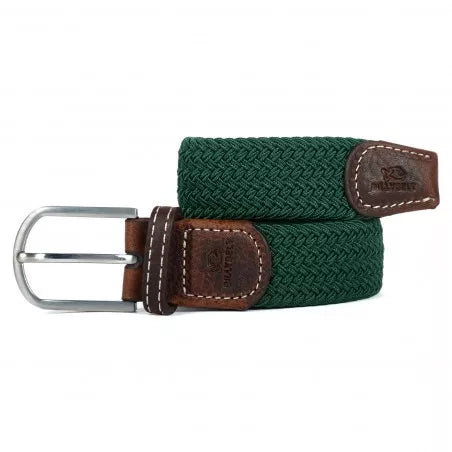 ceinture-tressee-elastique-vert-impérial